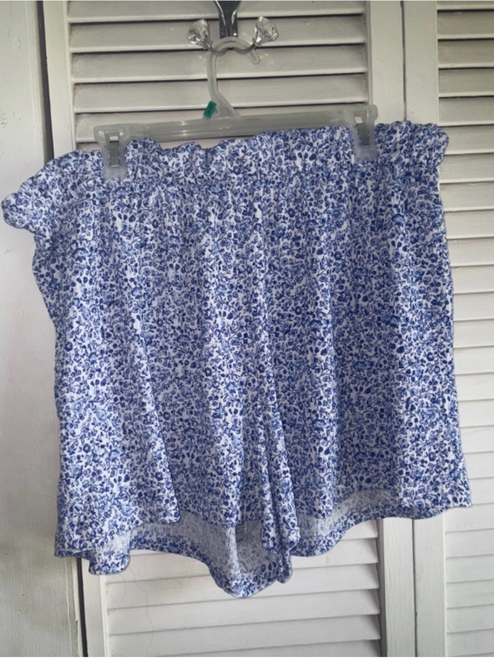 H&M Blue Floral High-Waist Women's Shorts